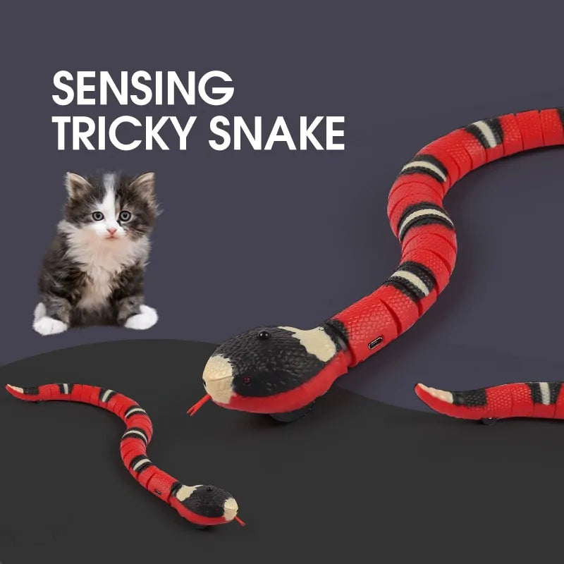 Interactive Smart Sensing Rattlesnake Cat Toy