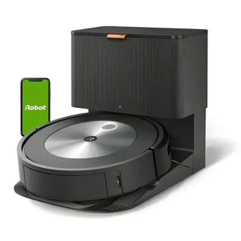 Open Box - Irobot Roomba J7+ Wi-Fi Connected Self-Emptying Robot Vacuum - Black - 7550