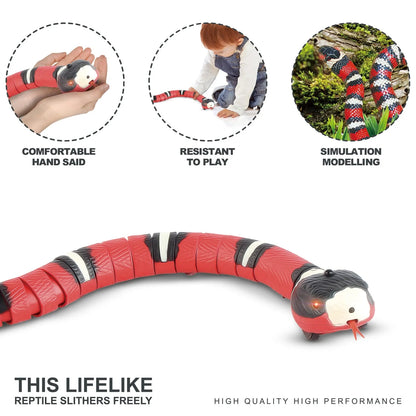 Interactive Smart Sensing Rattlesnake Cat Toy