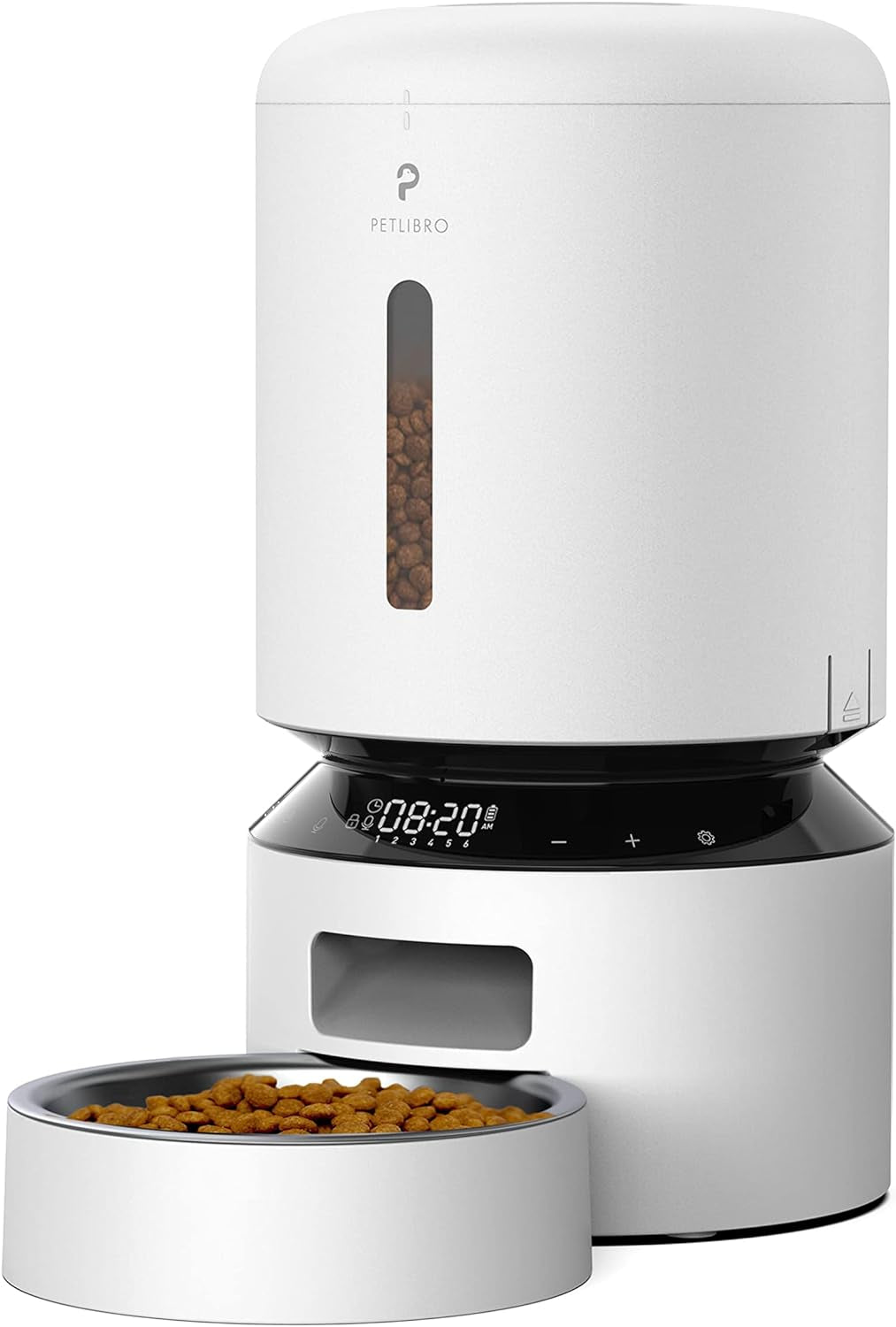 Automatic Cat Feeder with Camera, 1080P HD Video with Night Vision, 5G Wifi Pet Feeder with 2-Way Audio, Low Food & Blockage Sensor, Motion & Sound Alerts for Cat & Dog Single Tray