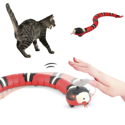 Interactive Smart Sensing Rattlesnake Cat Toy